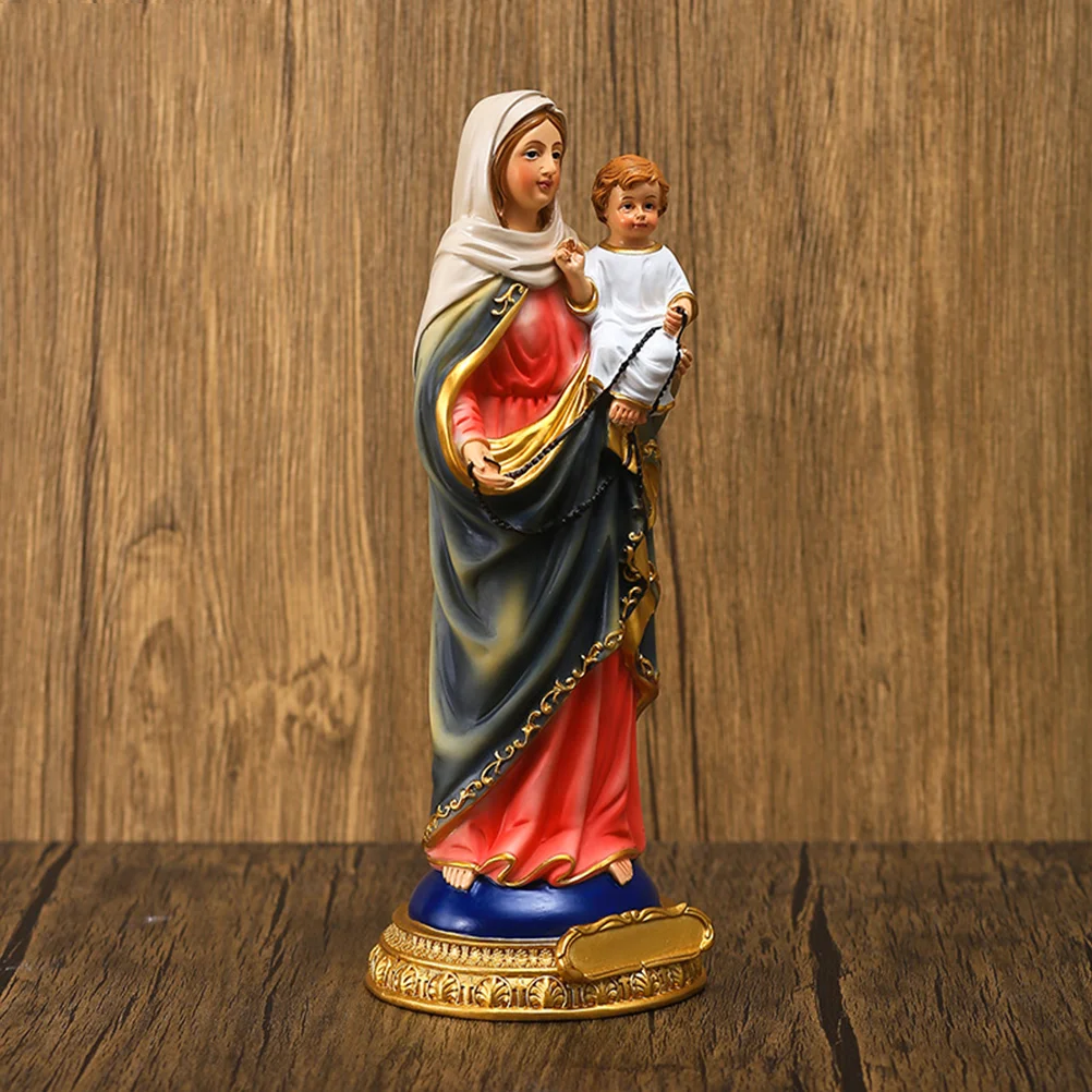

Character Desktop Decoration Catholic Religious Gift Resin Tiny Virgin Mary Figure