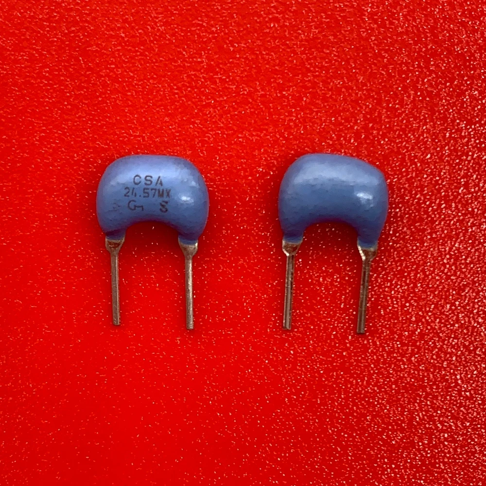 Murata ceramic crystal oscillator CSALA24M5X55-BO CSA24.57MXZ 24.57MHZ straight plug 2 feet 50PCS