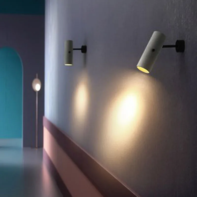 

Вращающийся прожектор для ресторана, коридора, лофта, промышленный декор, Скандинавская настенная лампа, бра, зеркальные светильники, цементные осветительные приборы