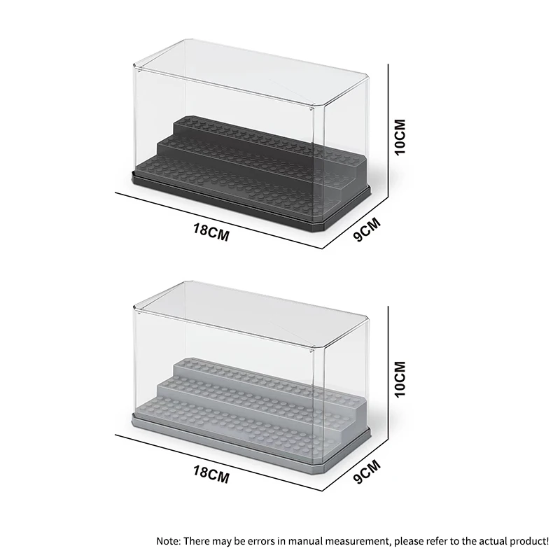 Action-figuren Display Box Staubdicht Vitrine Deluxe Acryl Sammlerstück Bausteine Kunststoff Vitrine Ziegel Spielzeug