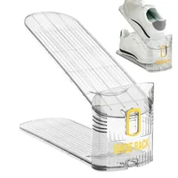 1/10Pcs Adjustable Shoe Organizer Footwear Support Slot Space Saving Cabinet Closet Stand Shoes Storage Rack Shoebox Hot Sale 1