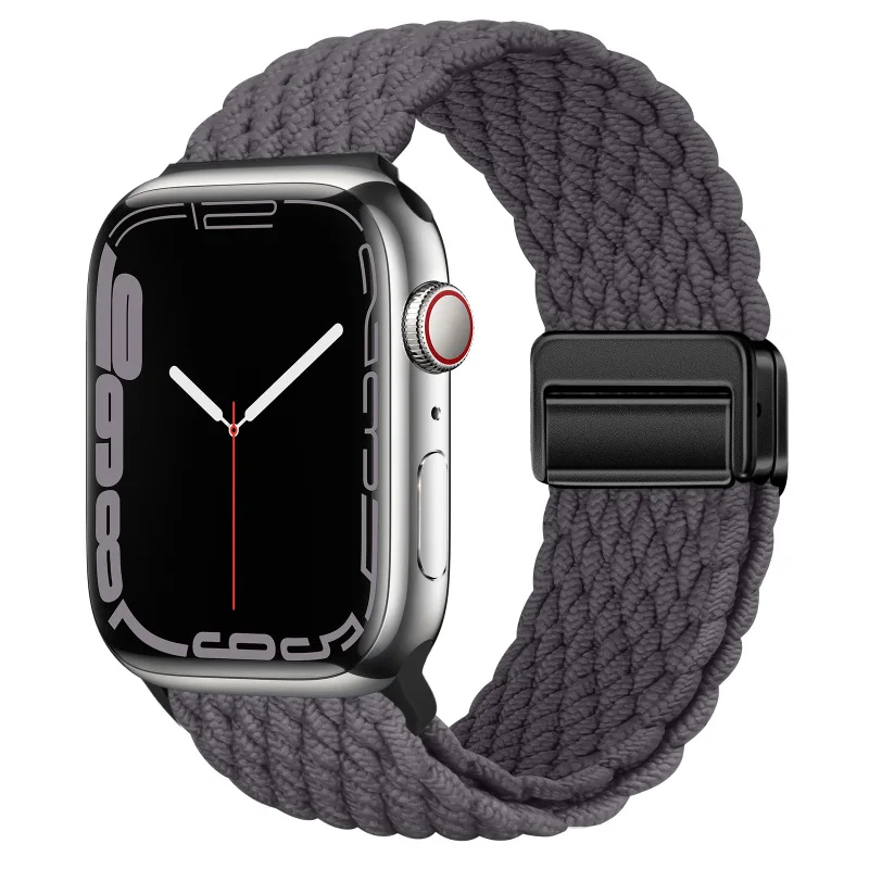Nylon Braided Loop Strap with Magnetic Buckle - Adjustable Wristband