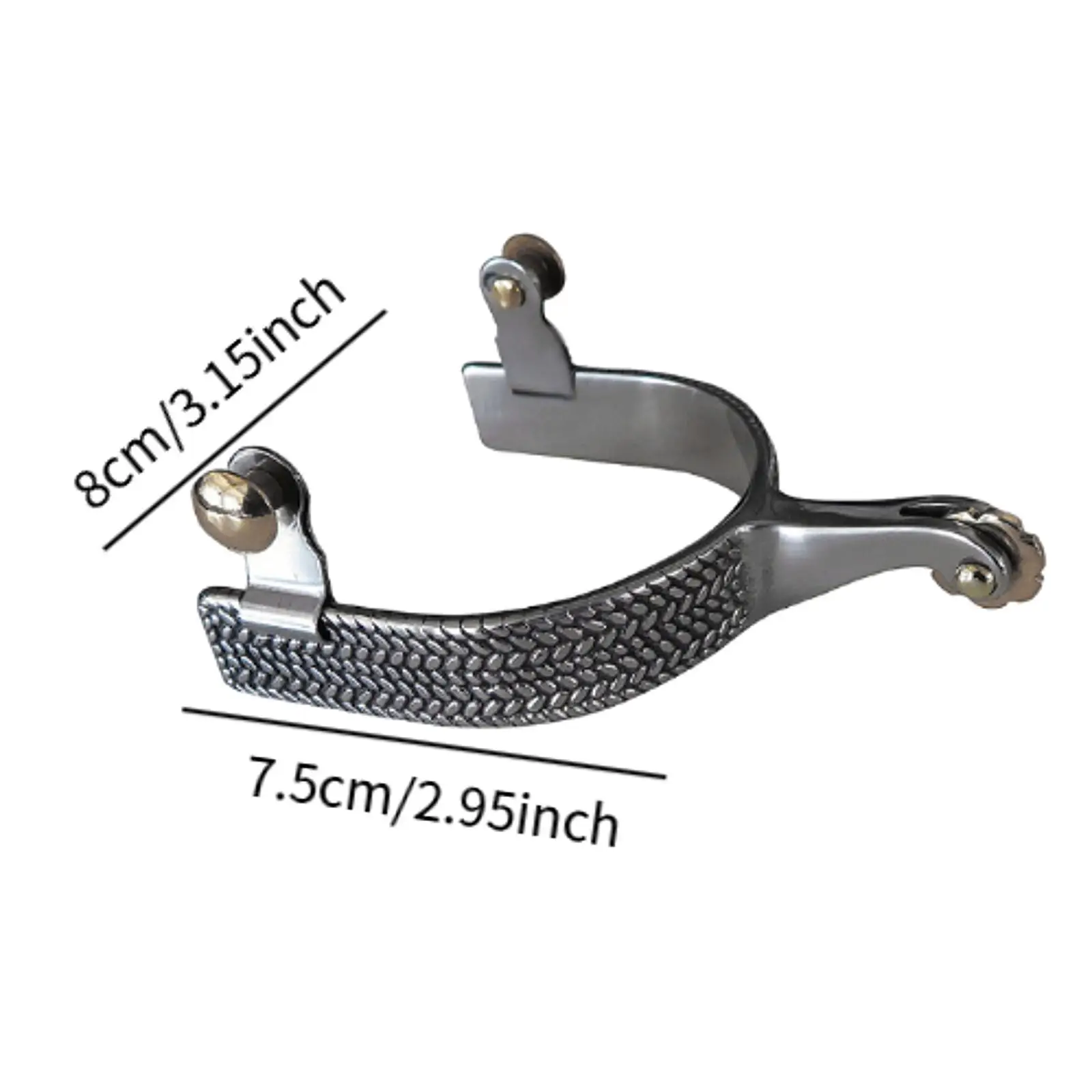 2 Pieces Western Horse Spur Antique Style for Men Women Horse Boot Spur with 6