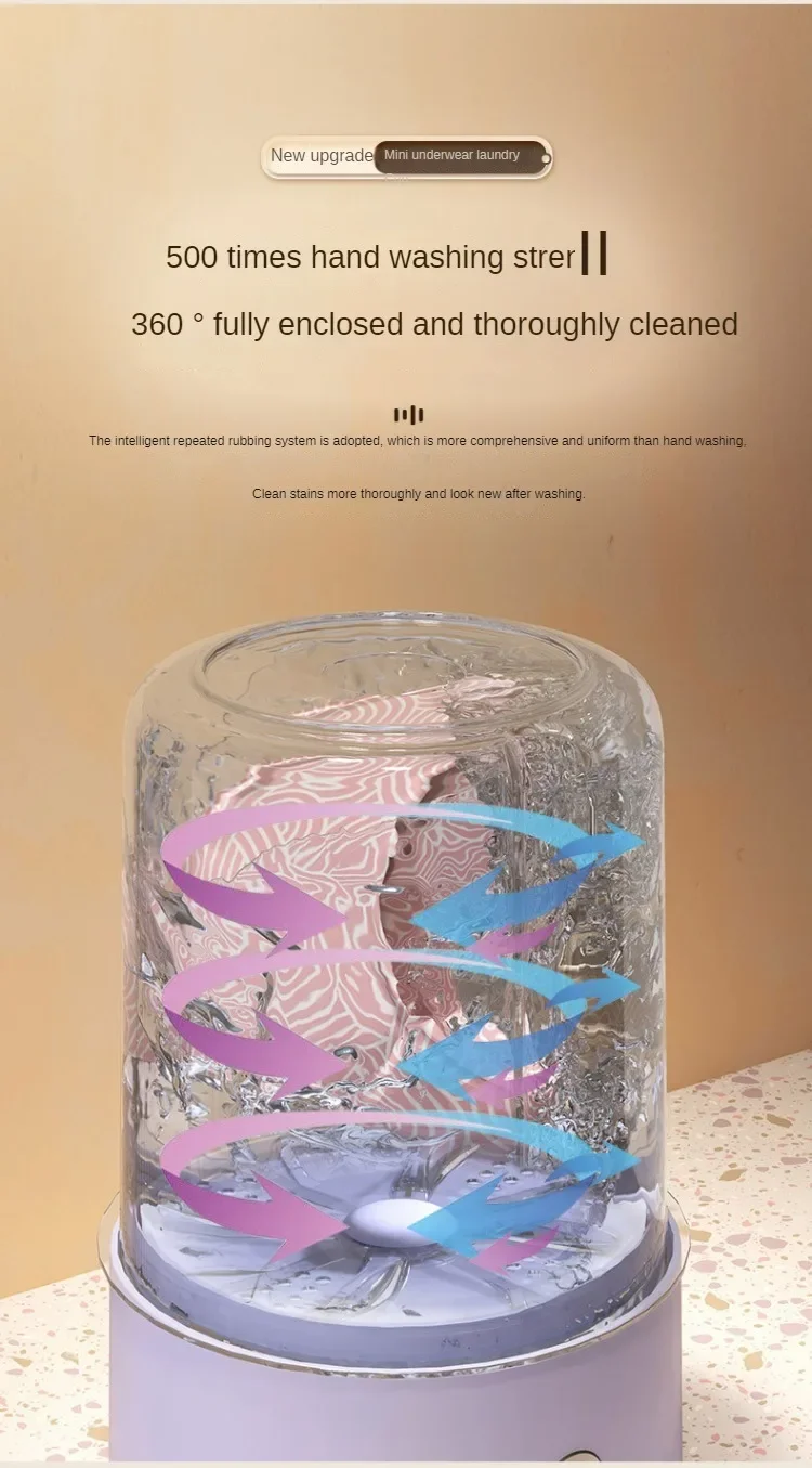 Wireless Charging Portable Washing Machine Mini Electric Makeup Brush Cleaner