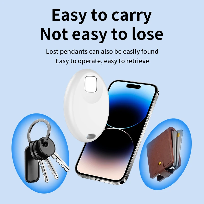 GPS Loss Prevention Device Compatible with iOS Find My APP Smart Tag Anti-Lost Reminder For Kids Pets Wallets Keys Item Finder