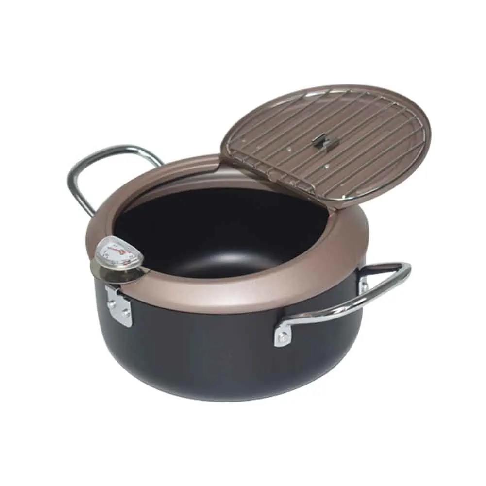 

Подставка для масла, антипригарная кухонная утюжок, многофункциональная Легкая очистка с термометром, в японском стиле, фритюрница Tempura