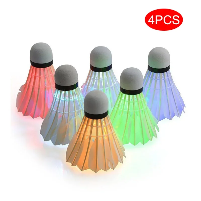 Outdoor LED Badminton Shuttlecocks 4 Pcs