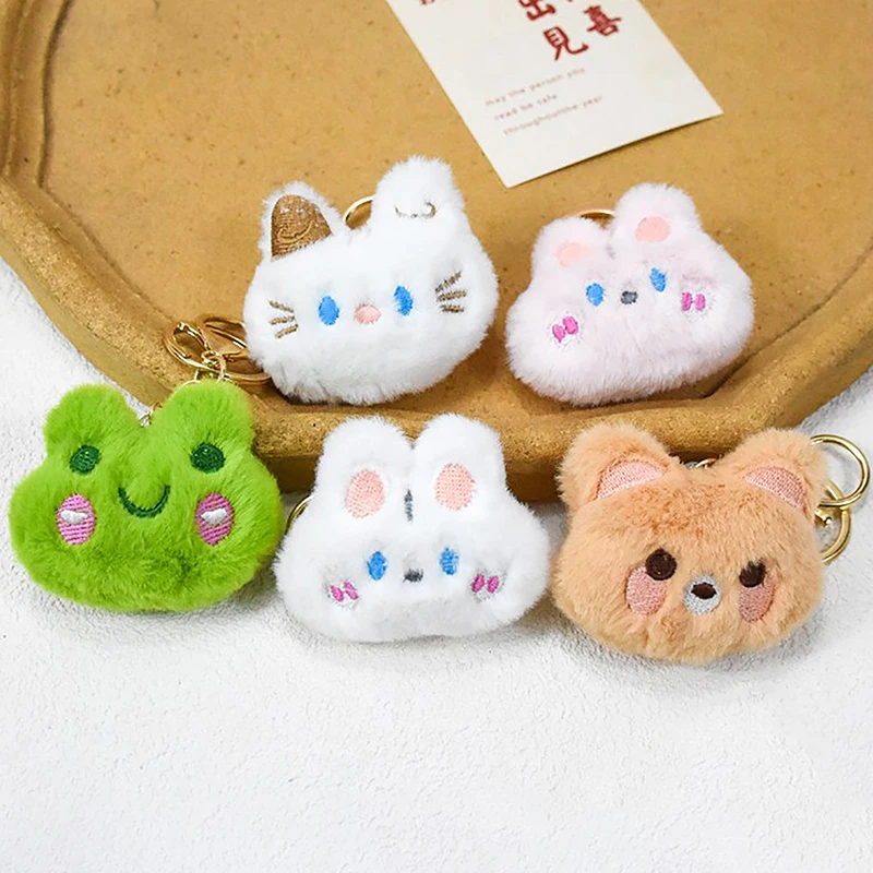 

Cute Plush Toy Doll Squeak Keychain Fluffy Soft Stuffed Toy Backpack Bag Pendant Charms Adorkable Gift For Kids Girlfriend