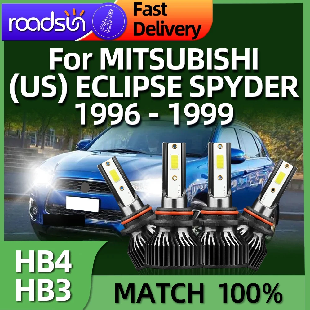 

2Pcs 6000K Car Headlight HB3 HB4 LED Lamp 38000LM Bulbs For MITSUBISHI (US) ECLIPSE SPYDER 1996 1997 1998 1999