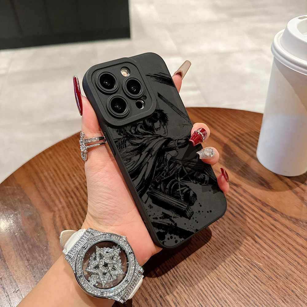 Hot Anime Attack On Titan Full Screen Silicone Phone Case
