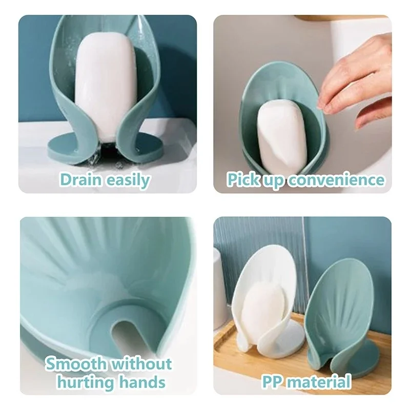 Leaf Shape Soap Dispenser Bathroom Shower Soap Dispenser Sponge Holder Kitchen Or Bathroom Accessories Washbasin Dish Soap Dispenser