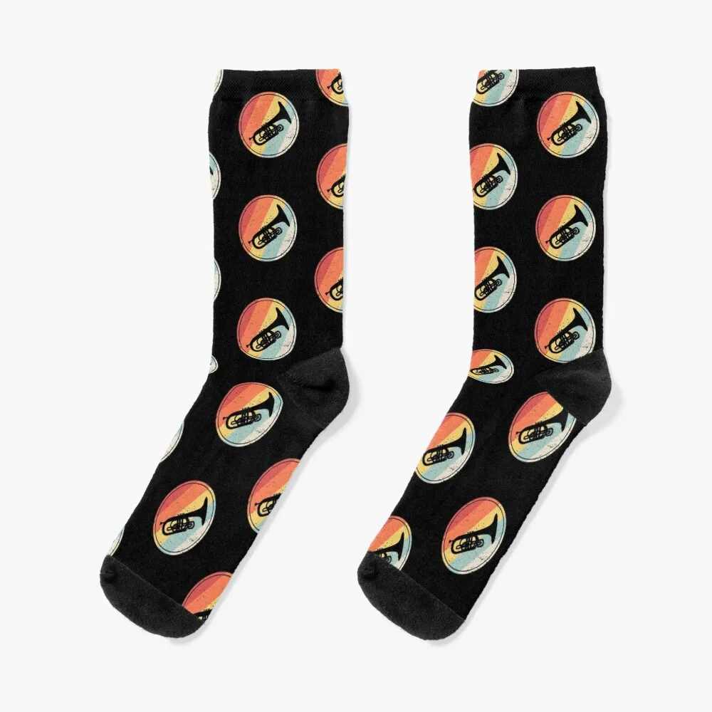 

Vintage Retro Mellophone Socks new year kids winter anime Mens Socks Women's