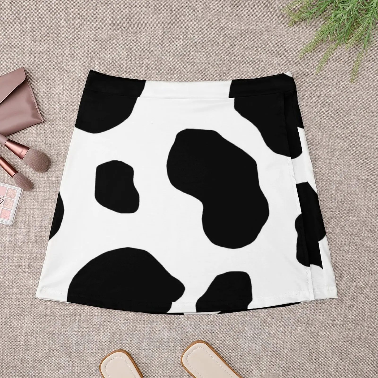 Cow Print Mini Skirt korean style clothes women 2023 Female clothing