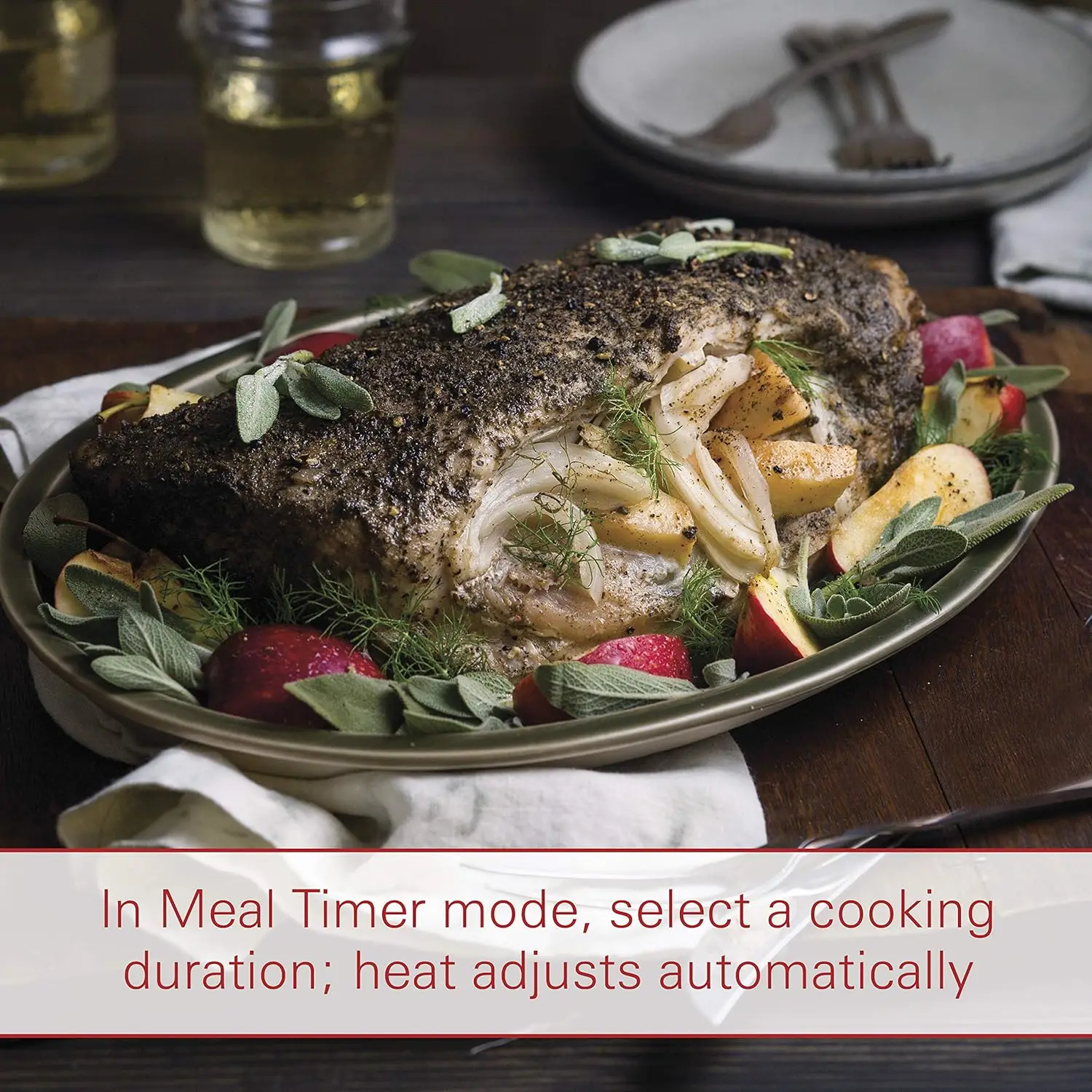 Programmable 6-in-1 Multi Cooker with Temperature Probe, 7 qrt, Slow Cook, Rice, Saut&eacute;, Sear, Sous Vide, Stainless