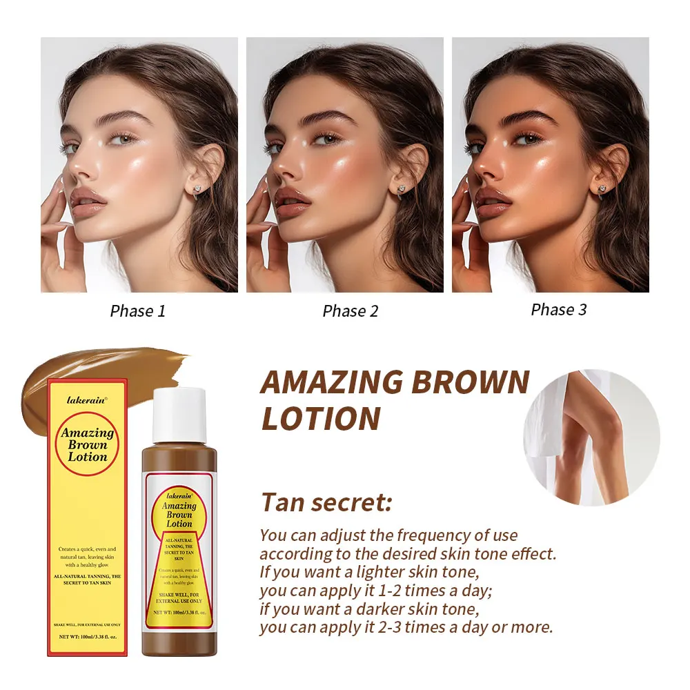 Balsam do ciała opalający, długotrwały, wodoodporny, odporny na pot, wzmacniający opaleniznę, nietłusty, naturalny balsam samoopalający, makijaż_voghion.com