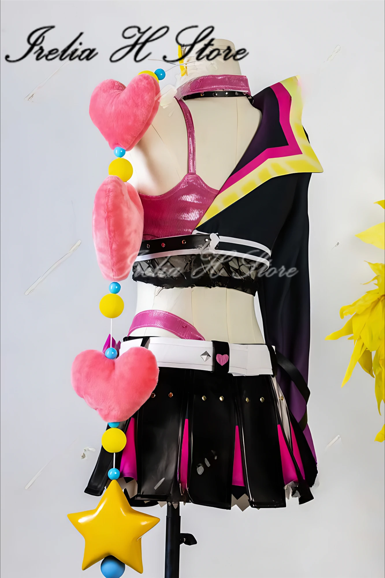 Irelia H Store LOL space rhythm lux cosplay costume women full set wand  shoes Custom size made