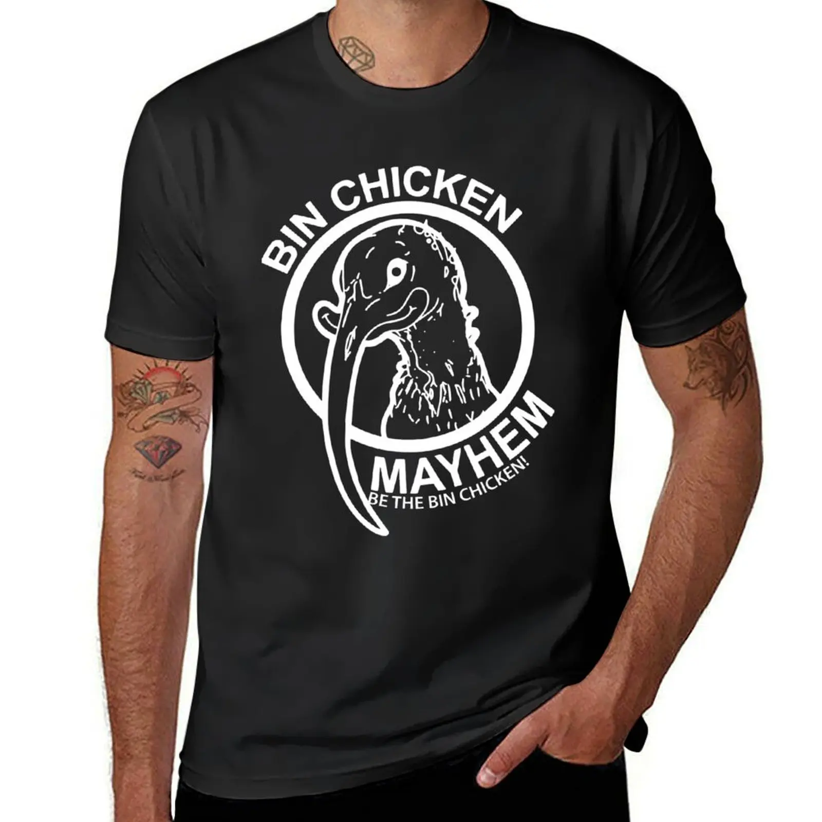 

Bin Chicken Mayhem T-Shirt cute clothes vintage clothes oversized Men's t-shirts