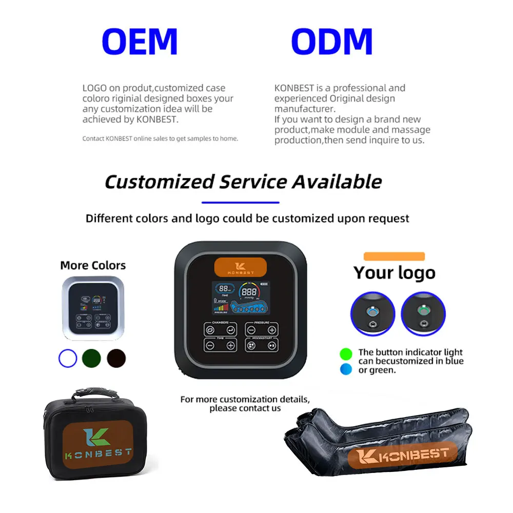 공기압축 시스템 발 및 다리 마사지 회복 압박 부츠 혈액순환 개선 최대 260mmHg