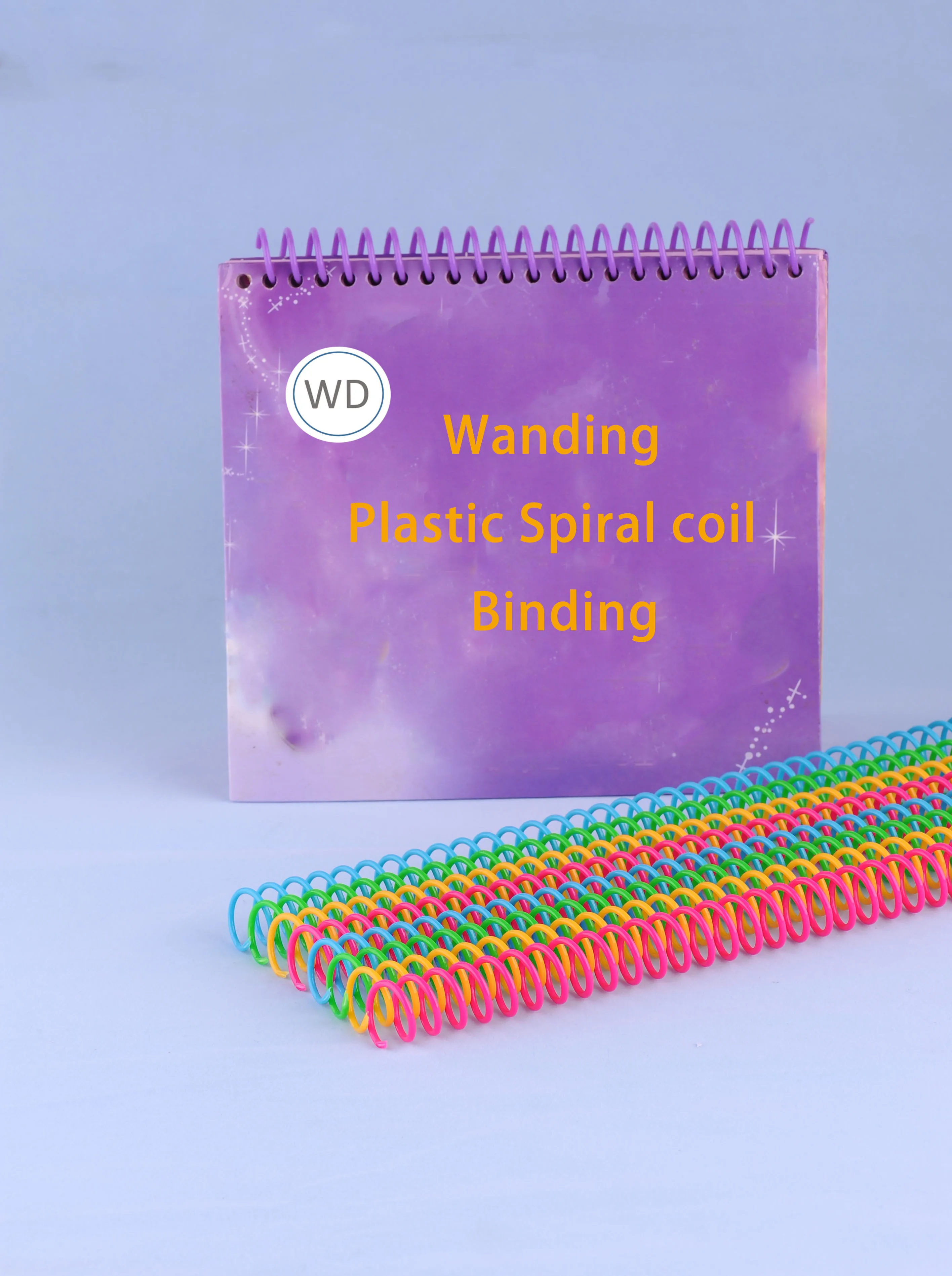 10PCS Diameter12mm Plastic Spiral Binding Coil Loose-leaf 46 Holes Pitch 4:1 Colorful Single Spring for A4 Notebook Binders