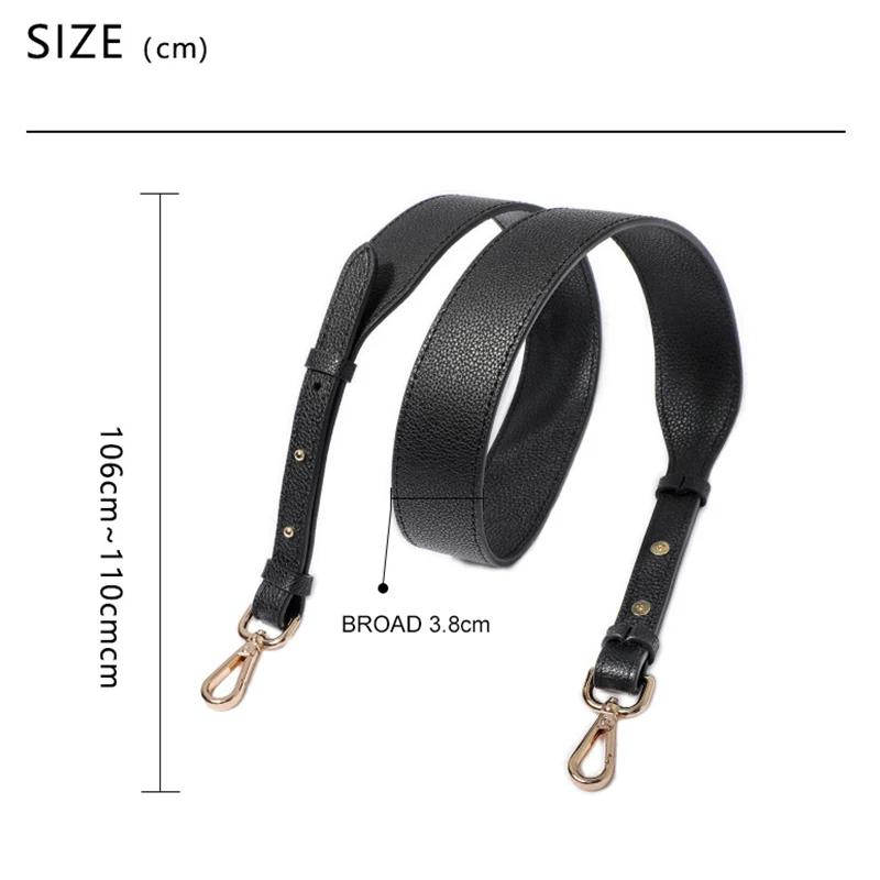 New 106-110cm 3.8 Adjustable Leather Bag Strap Shoulder Handbag Purse Strap Crossbody Replacement For Women Bag Accessories