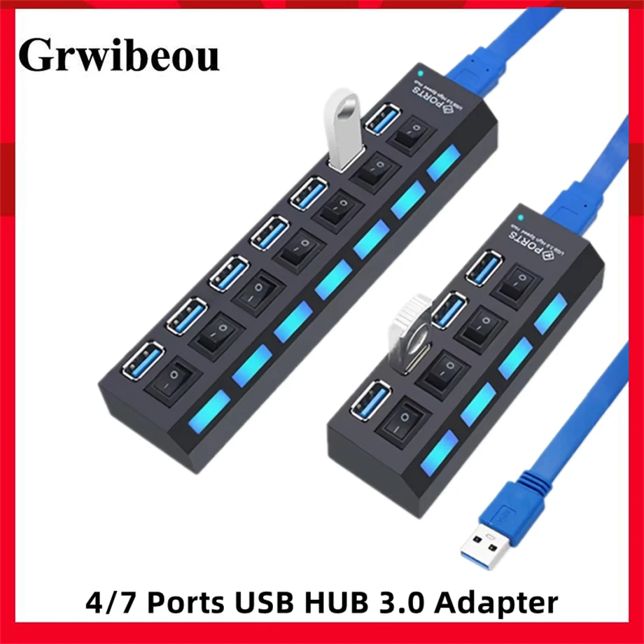 Switch Extension Hub 4 7 Port USB 3 0 Hub Computer USB Multiple switch-extension-hub-4-7-port-usb-3-0-hub-computer-usb-multiple