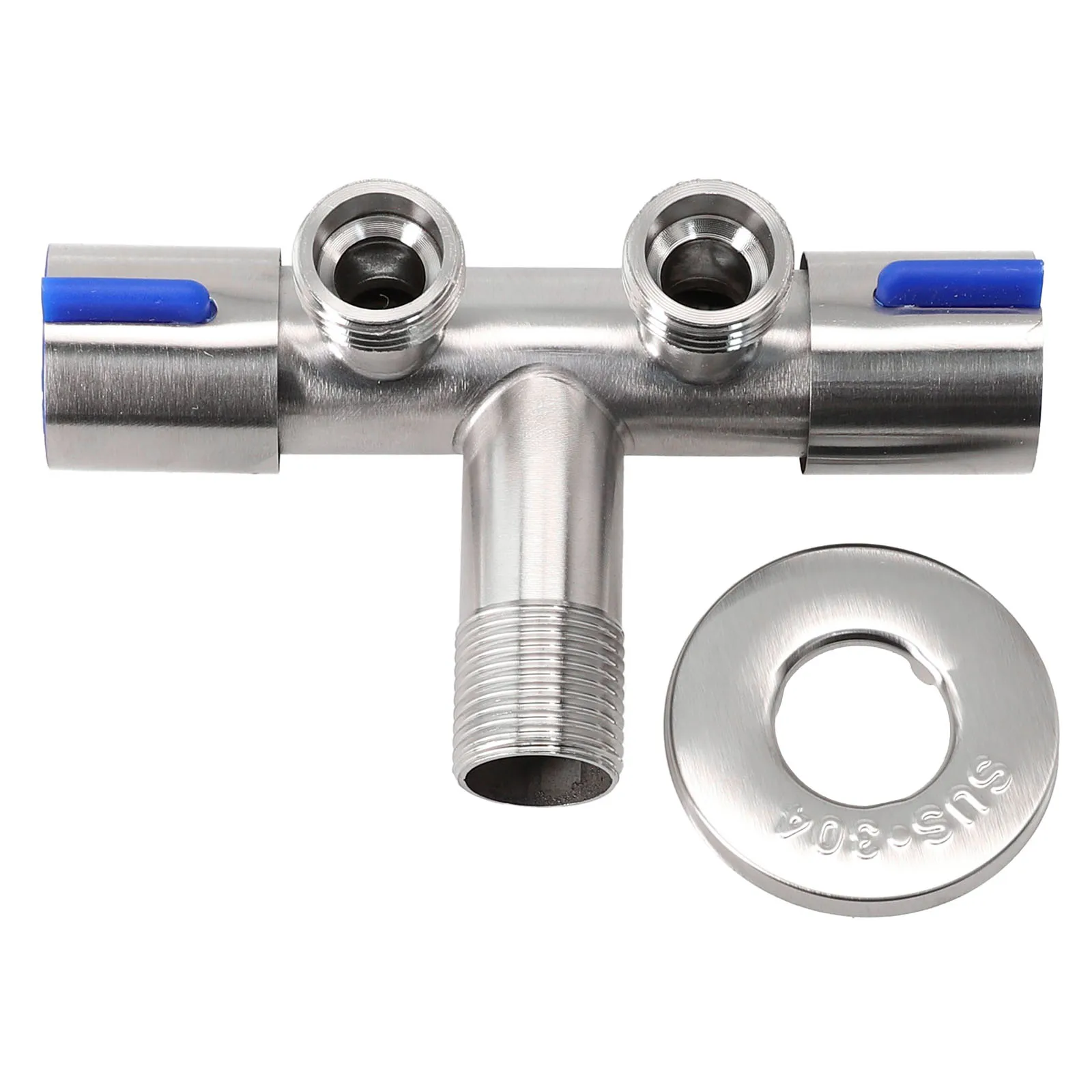 

Double Handle Stainless Steel Cold Water Faucet Bathroom Washing Machine Faucet