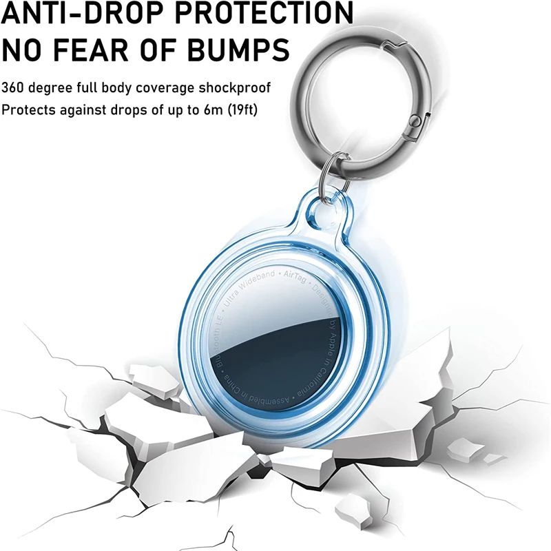 Transparent PVC Locator Tracker Protective Case For AirTags Bag Pet Tracker Anti-lost Device Protective Sleeve Smart Accessories gps locator,key finder,anti lost tracker,anti lose tracker,item locator,anti lost locator