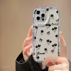 Love Heart Flowers Soft TPU Wavy Phone Case for Nova 7 Pro (S13185)