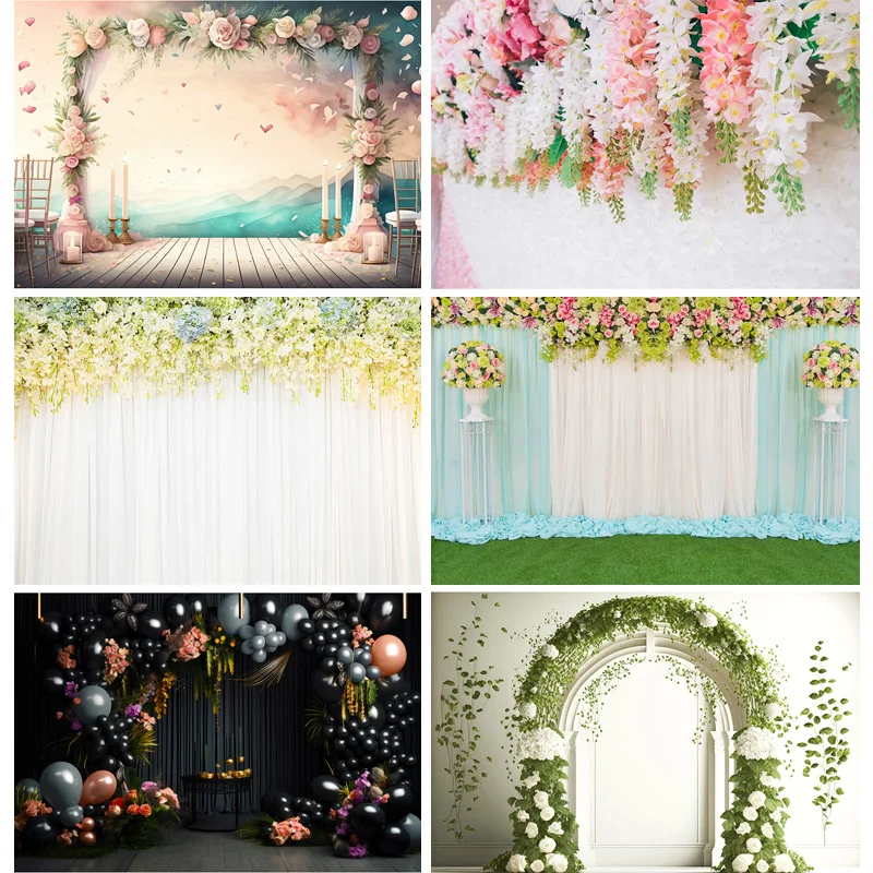 

Romantic Wedding Photography Backdrops Decoration Props Flora Valentine's Day Indoors Theme Photo Studio Background FL-09