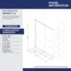 Infinity-Z 44-48 In. W X 72 In. H Semi-Frameless Sliding Shower Door, Frosted Glass In Brushed Nickel 2