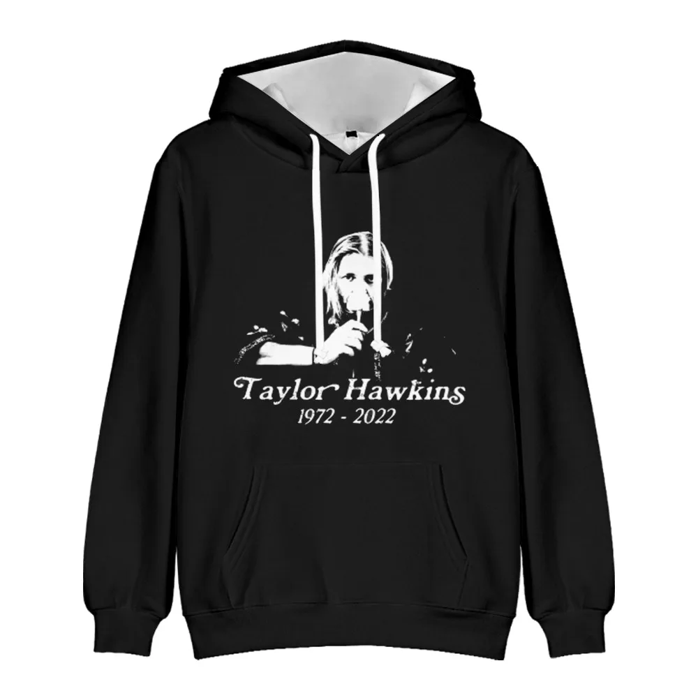 Rip Taylor Hawkins Hoodie Long Sleeve Sweatshirt Women Men's Hoodies Rest in Peace Black Hoodie Unisex Clothes