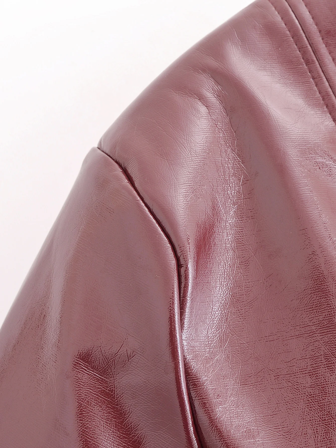 Leather Jackets Women's Pu Coat Red Elegant Outwear Long Sleeve Coat With Pockets Cropped 2024 inszart inszart Woman Jackets Top