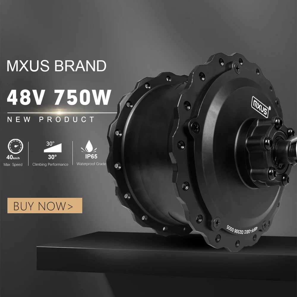 

MXUS Brand 48V 750W Electirc Bicycle Brushless Gear Hub Motor Rear Dropout 170mm For Snow Electric Bicycle Conversion Kit