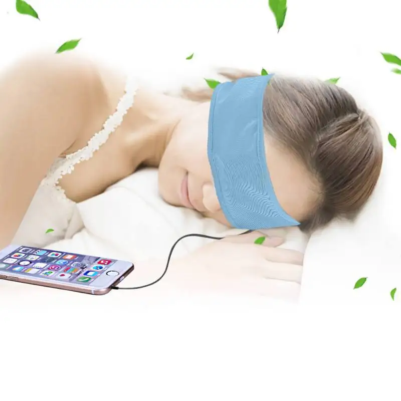 Washable Sleep Eye Mask Headband Wired Stereo Music Earphones Soft Sleeping Aid Fone Headphone Running Sleeping Music Headset