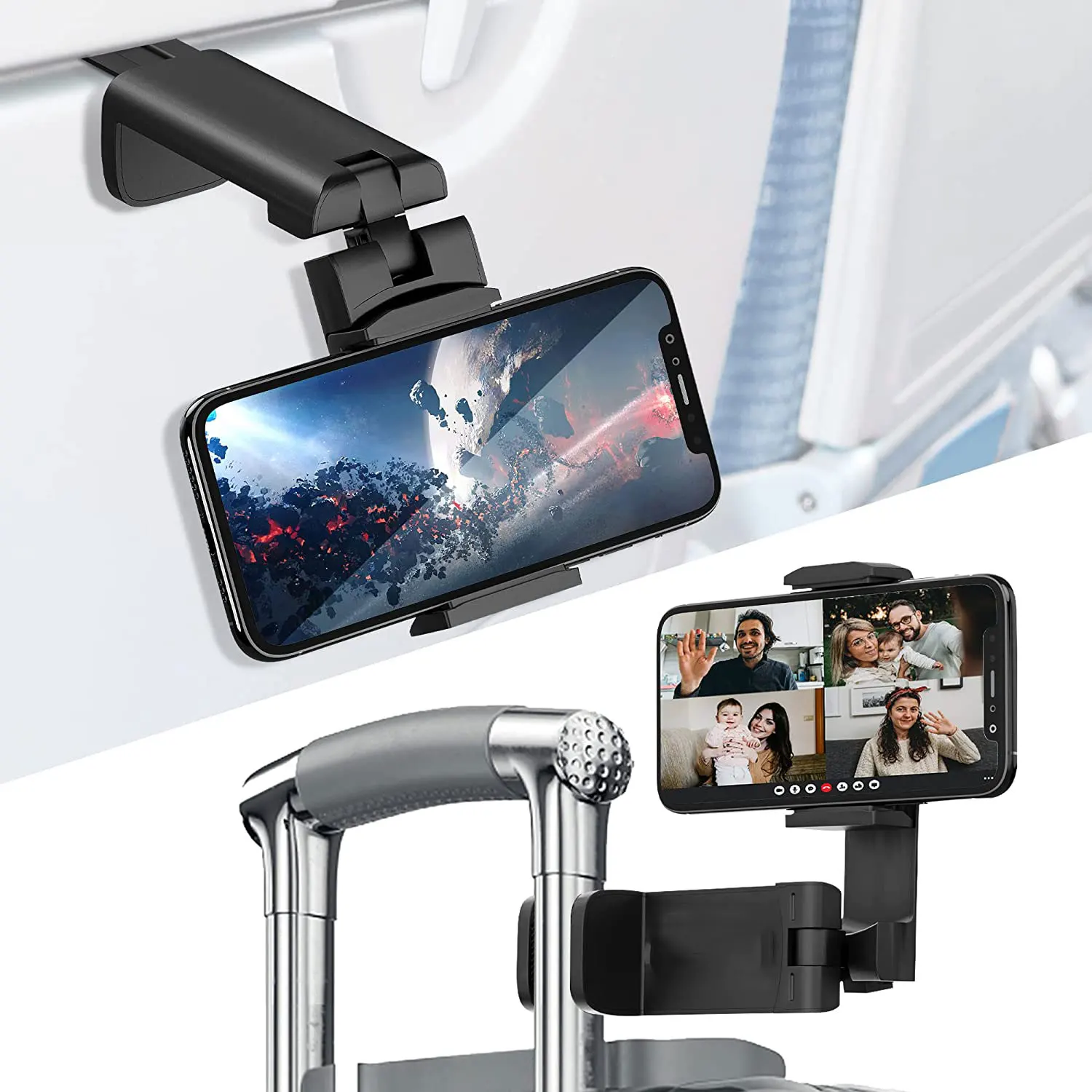 Support de téléphone portable à super ventouse empilable pour voiture