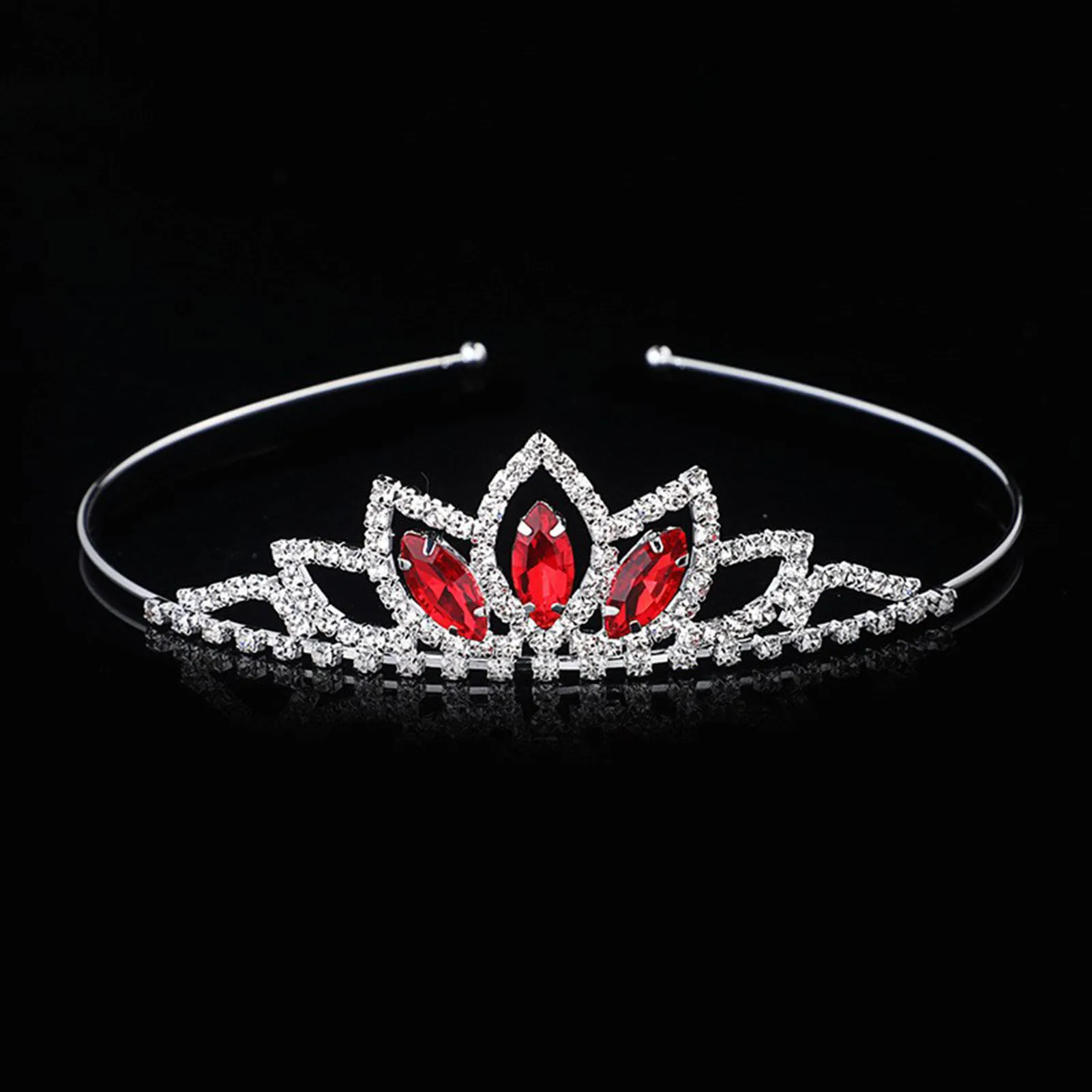 Woman Crown Baroque Headdress Stable Round Crown Party Performance Prop for Stage Performance School Ball