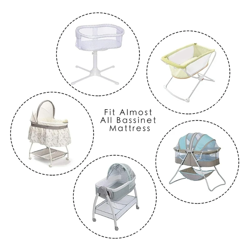 2xBaby Crib Fitted Sheet Diaper Changing Mat Cover Infant Removable Crib Beddin