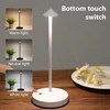 Rechargeable LED Table Lamp Touch Sensor Night Desk Lamp for Restaurant Hotel Bar Bedroom 3 Color Temperatures Stepless Dimming 3