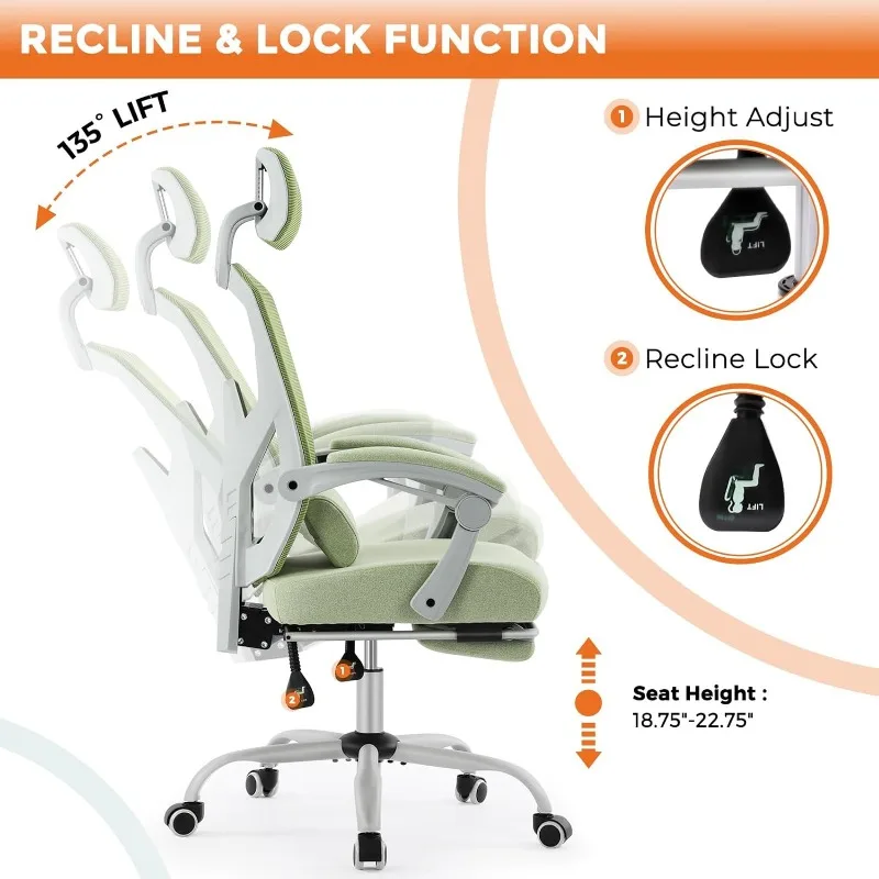 Ergonomic Office Chair High Back Desk Chair Recliner Chair with