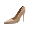 New Spring Party Wedding Woman High Heels Genuine Leather Pointed Toe Mature Office Lady Elegant Shoes Women Pumps Big Size 43 6