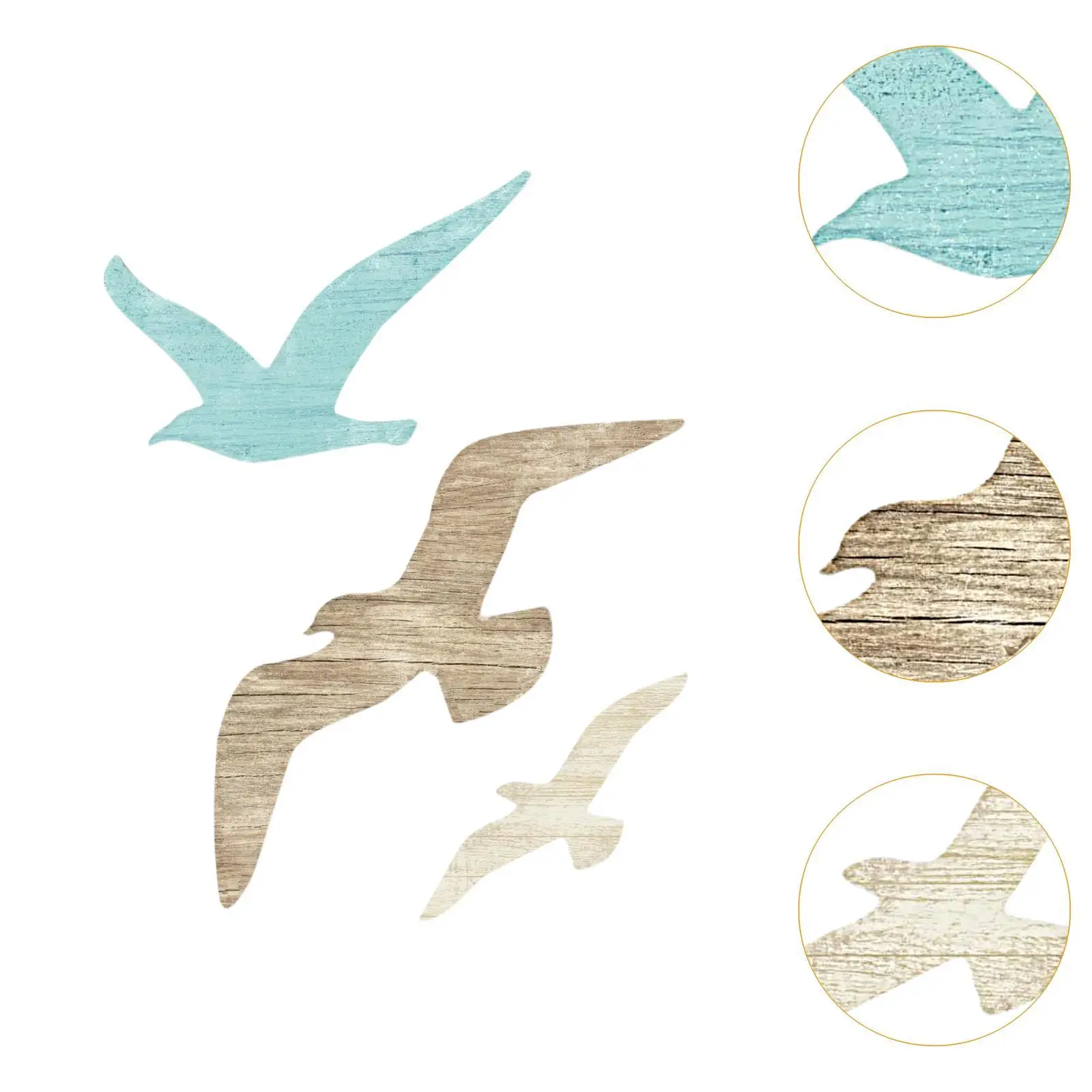 3 Pieces Wooden Seagull Wall Decor Theme Art Beach Themed Home Decoration for Dorm Indoor/Outdoor Background Hallway 3 Pieces Wooden Seagull Wall Decor Theme Art Beach Themed Home Decoration for Dorm Indoor/Outdoor Background Hallway