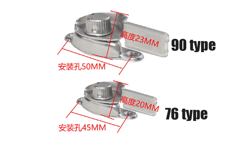 Description Picture 3 of itemStainless Steel Window Lock Insurance Anti-theft Aluminum Alloy Window Crescent Lock Plastic Sliding Door Translation Window