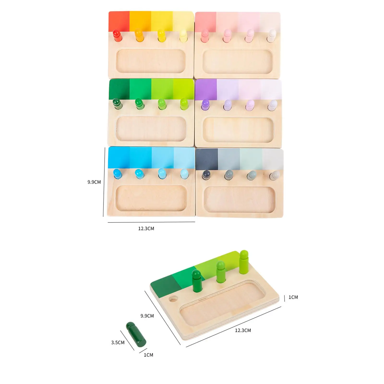 6Pcs Educational Color palette Sensorial Educational Tools Color Matching Toy for Exercise