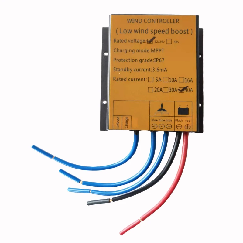 10A 20A 30A 40A 12V 24V 48V MPPT Charge Controller Regulator For Wind Turbine Generator Windmill Alternator Battery Charger solar charge controller wind turbine charge controller