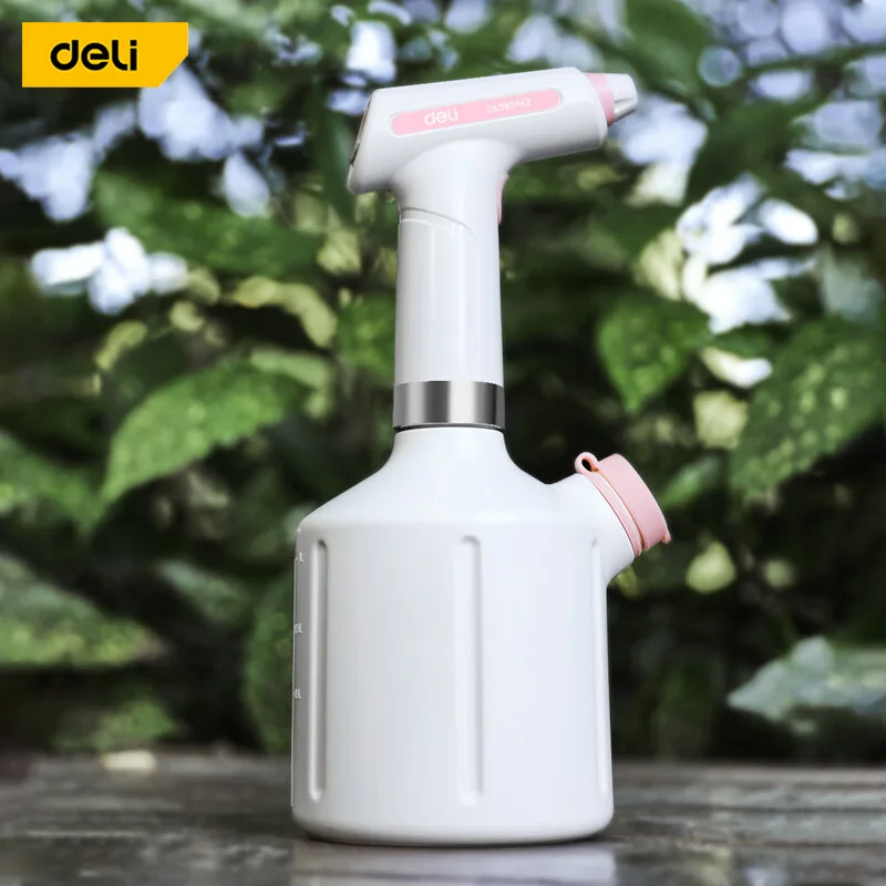 

Deli Lithium Battery Electric Watering Can Gardening Watering Spray Disinfection Cleaning 1L Watering Can Hand-held Garden Tool