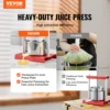 VEVOR Fruit Wine Press 2/3/6L, 2 Stainless Steel Barrels, Manual Juice Maker with T-Handle for Outdoor, Kitchen, and Home 2