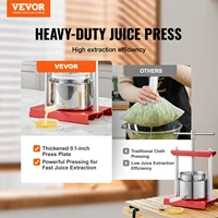 VEVOR Fruit Wine Press 2/3/6L, 2 Stainless Steel Barrels, Manual Juice Maker with T-Handle for Outdoor, Kitchen, and Home 2