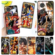 

Hot Anime One Piece Luffy For Huawei P50 P40 P30 P20 Pro Plus P10 P9 P8 Lite 2019 2017 RU E Mini Black Funda Capa Phone Case