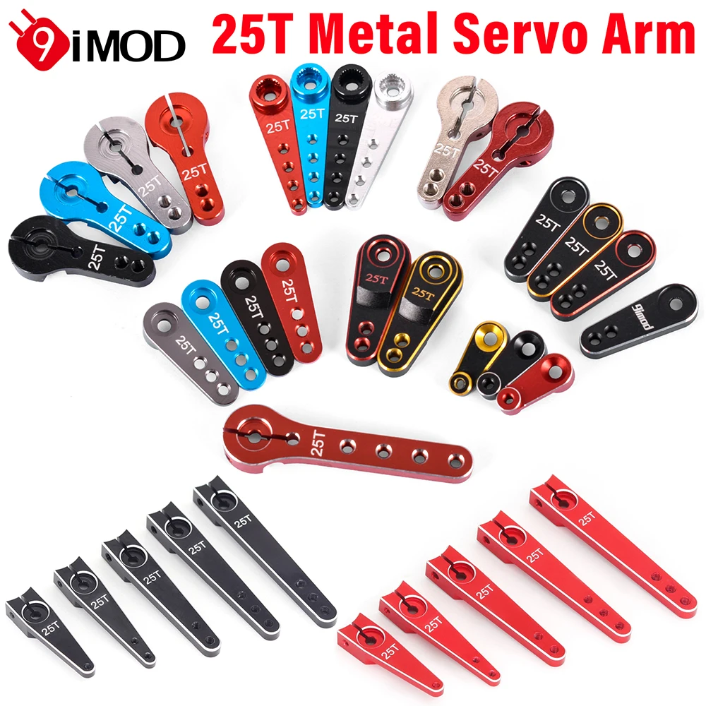 9IMOD 2PCS Multistyle RC 25T Matal Servo Horn Arm Aluminium Für 1/8 1/10 1/18 trx4m TRAXXAS RC Crawler Auto Upgrade Ersatz