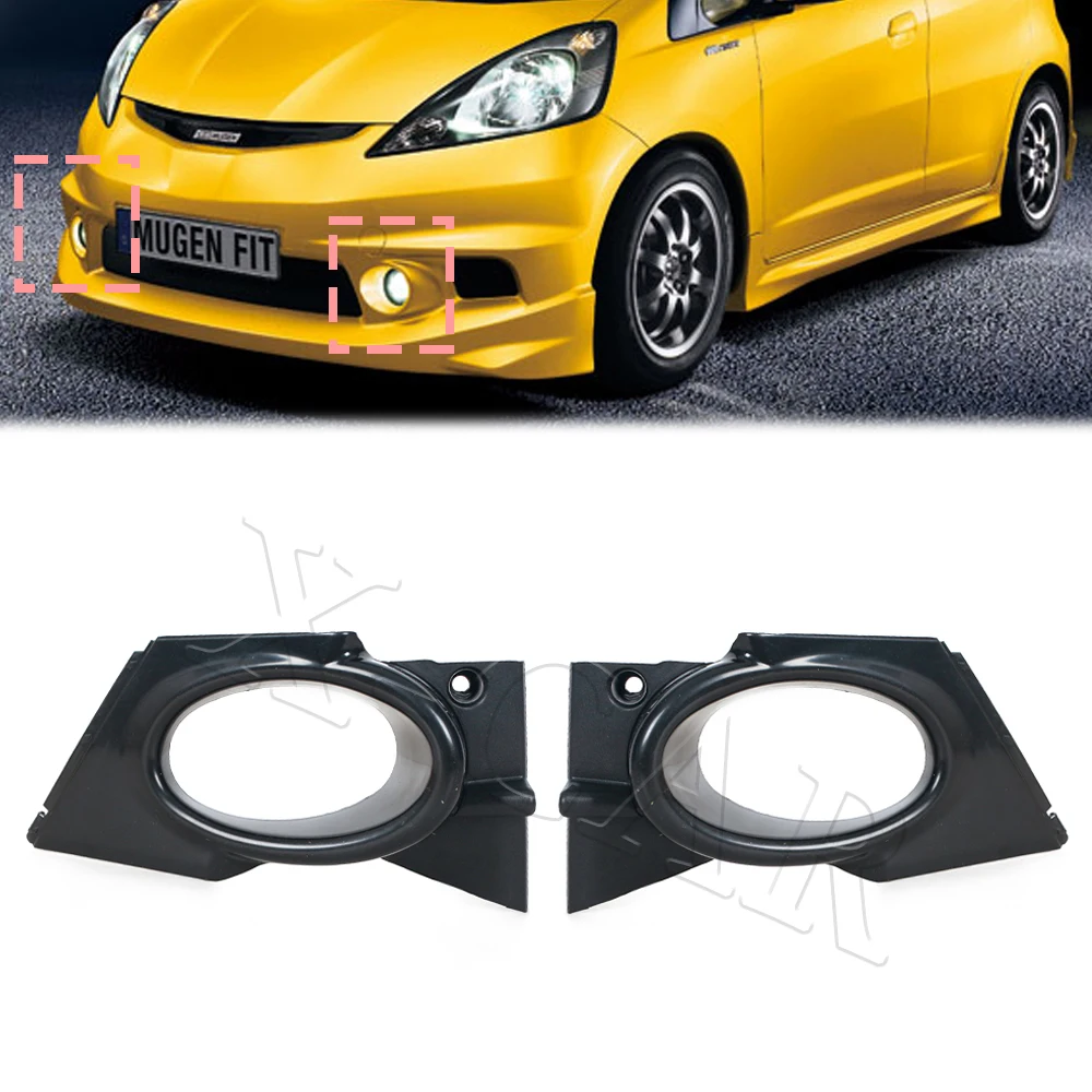 Front Bumper Fog light Cover Hood Trim For HONDA FIT JAZZ Sports 